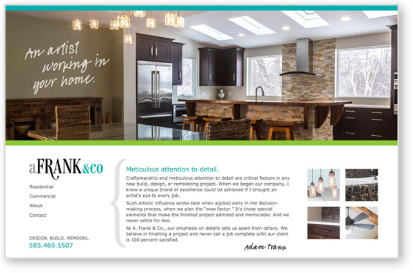 Screenshot of http://afrankandco.com/